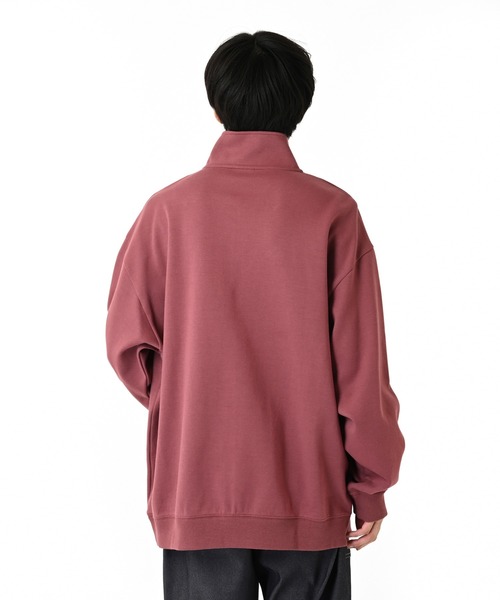 セール】NB刺繍ダブルフェイスハーフジップ（スウェット）｜New