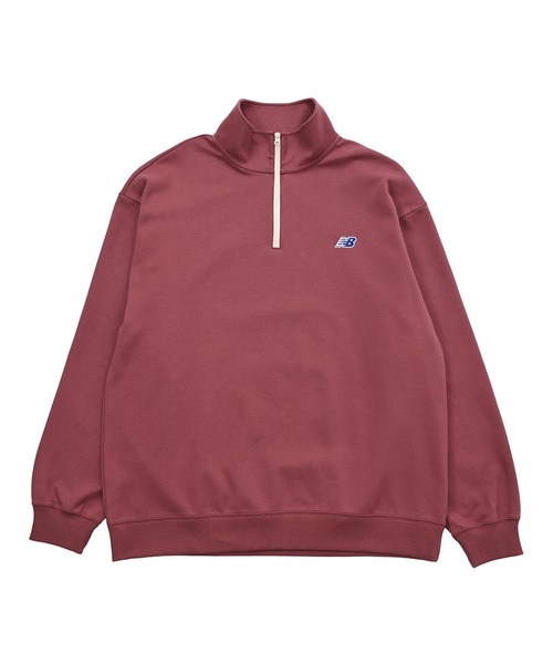 セール】NB刺繍ダブルフェイスハーフジップ（スウェット）｜New