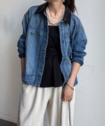 完売商品！新品タグ付き✩DOUDOUノーカラーデニムジャケット WEB限定】ノーカラーデニムジャケット（その他アウター