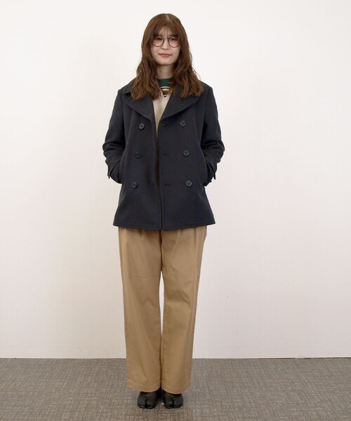 J.PRESS YORK STREET（ジェイプレスヨークストリート）の「【UNISEX】メルトン ピーコート（ピーコート・メンズ・黄土色系/ネイビー系・LARGE/MEDIUM/SMALL）」の18枚目の写真