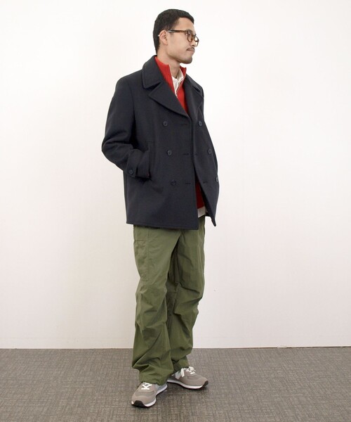 J.PRESS YORK STREET（ジェイプレスヨークストリート）の「【UNISEX】メルトン ピーコート（ピーコート・メンズ・黄土色系/ネイビー系・LARGE/MEDIUM/SMALL）」の14枚目の写真