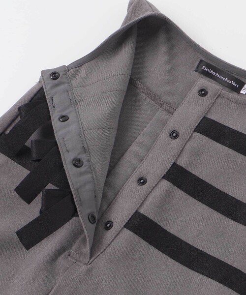 BeBe Petits Pois Vert(ベベプチポワヴェール)の「3段リボンAラインジャンパースカート(ワンピース・キッズ・グレー/ブラック・130cm/110cm/120cm/100cm/140cm/150cm)」の14枚目の写真