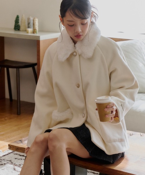 Lファーコートホワイト Holiday Classic Fur Coat / ホリデイクラシックファーコート（その他