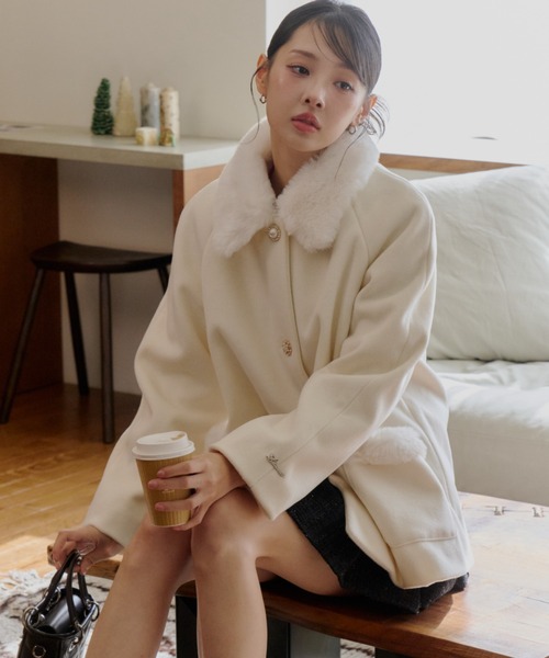 希少 14aw UNDER COVER 衿ファーラグランダブルコート ベージュ 希少 14aw UNDER COVER 衿ファーラグランダブルコート ベージュ 【公式