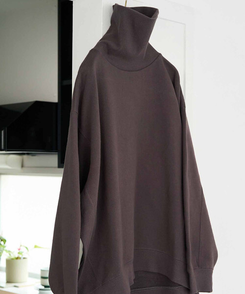 FREAK'S STORE（フリークスストア）の「限定展開　ヘビーウェイト タートルネック スウェット（スウェット・レディース・ブラック/ナチュラル/グレー/チャコールグレー/ライトグレー/ベージュ・ﾌﾘ-）」の14枚目の写真