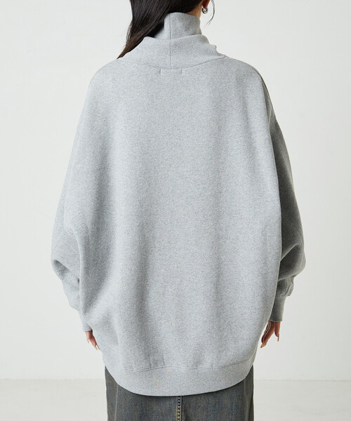 FREAK'S STORE（フリークスストア）の「限定展開　ヘビーウェイト タートルネック スウェット（スウェット・レディース・ブラック/ナチュラル/グレー/チャコールグレー/ライトグレー/ベージュ・ﾌﾘ-）」の8枚目の写真