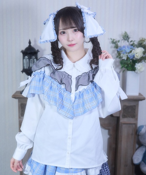 Whinny(ホワイニー)の「Whinny/《セットアップ可能♪》ごきげんぁまぁまブラウス(シャツ/ブラウス・レディース・ブラック/ホワイト/ネイビー・FREE)」の1枚目の写真
