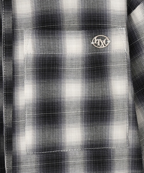 LOVETOXIC（ラブトキシック）の「【LTXC】チェックシャツパーカ（シャツ/ブラウス・キッズ・ブラウン/ネイビー/エンジ・M:150cm/L:160cm/130cm/S:140cm）」の6枚目の写真