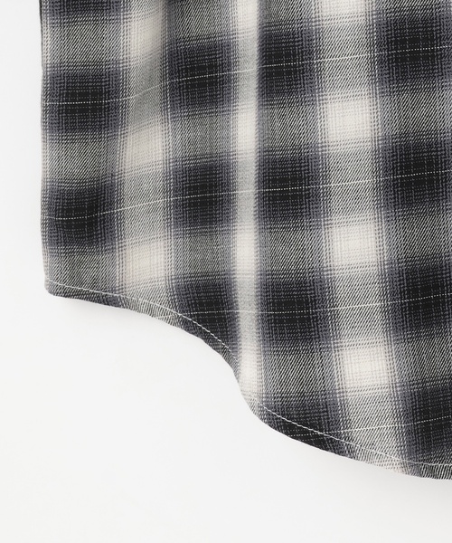 LOVETOXIC（ラブトキシック）の「【LTXC】チェックシャツパーカ（シャツ/ブラウス・キッズ・ブラウン/ネイビー/エンジ・M:150cm/L:160cm/130cm/S:140cm）」の8枚目の写真