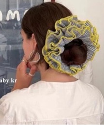 Fun & Daily（ファンアンドデイリー）の「F&D : ビッグパイピングチェックシュシュ（シュシュ）」