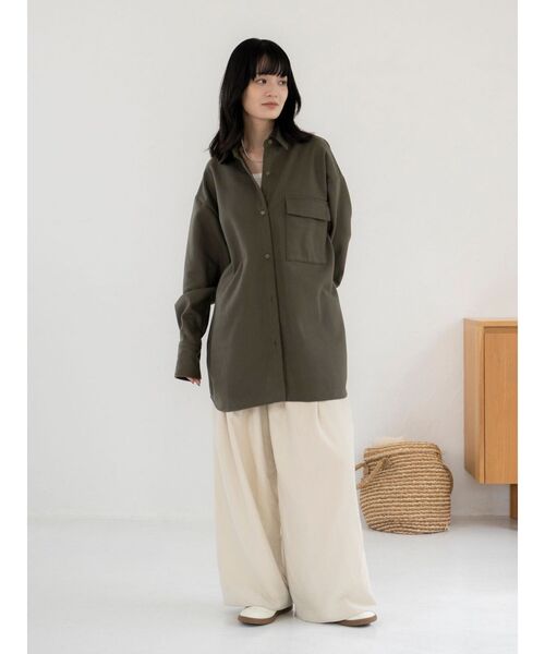 Ungrid（アングリッド）の「起毛デザインシャツ（シャツ/ブラウス・レディース・チャコールグレー/カーキ/キャメル・FREE）」の17枚目の写真