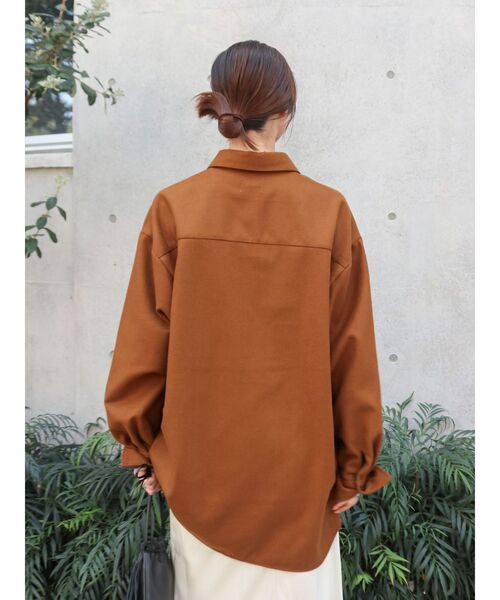 Ungrid（アングリッド）の「起毛デザインシャツ（シャツ/ブラウス・レディース・チャコールグレー/カーキ/キャメル・FREE）」の7枚目の写真