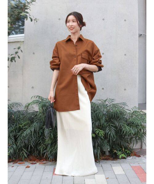 Ungrid（アングリッド）の「起毛デザインシャツ（シャツ/ブラウス・レディース・チャコールグレー/カーキ/キャメル・FREE）」の9枚目の写真