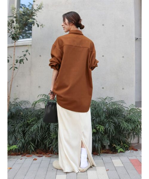 Ungrid（アングリッド）の「起毛デザインシャツ（シャツ/ブラウス・レディース・チャコールグレー/カーキ/キャメル・FREE）」の10枚目の写真