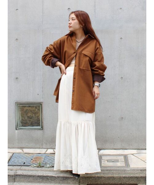 Ungrid（アングリッド）の「起毛デザインシャツ（シャツ/ブラウス・レディース・チャコールグレー/カーキ/キャメル・FREE）」の22枚目の写真