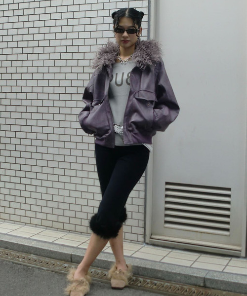 Oriens JOURNAL STANDARD（オリエンス ジャーナルスタンダード）の「ファーバイカーショーツ（その他パンツ・レディース・ブラック・FREE）」の17枚目の写真