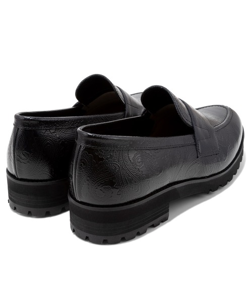 KENFORD（ケンフォード）の「ケンフォード メンズ K027 TANK SOLE LOAFERS タンクソール コイン ローファー ペイズリー（ローファー・メンズ・ブラック系その他・26.5/26/25.5/25/27）」の4枚目の写真