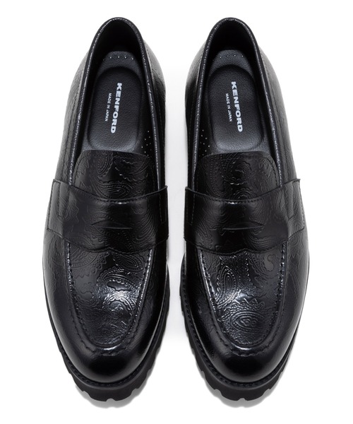 KENFORD（ケンフォード）の「ケンフォード メンズ K027 TANK SOLE LOAFERS タンクソール コイン ローファー ペイズリー（ローファー・メンズ・ブラック系その他・26.5/26/25.5/25/27）」の5枚目の写真