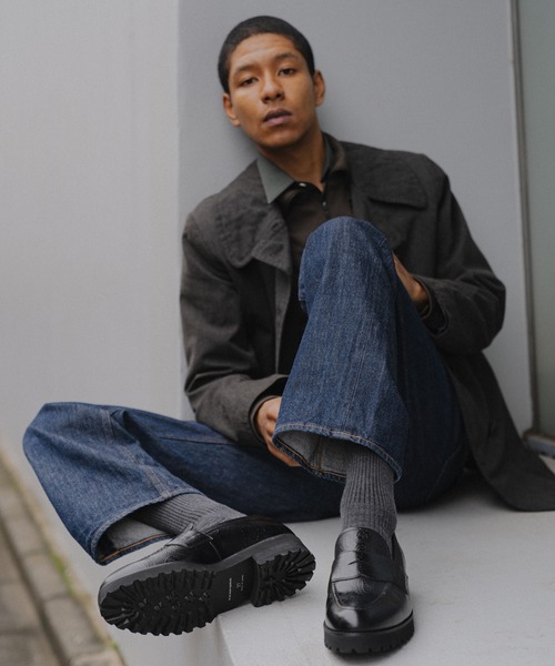 KENFORD（ケンフォード）の「ケンフォード メンズ K027 TANK SOLE LOAFERS タンクソール コイン ローファー ペイズリー（ローファー・メンズ・ブラック系その他・26.5/26/25.5/25/27）」の8枚目の写真