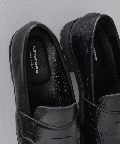 KENFORD（ケンフォード）の「ケンフォード メンズ K027 TANK SOLE LOAFERS タンクソール コイン ローファー ペイズリー（ローファー・メンズ・ブラック系その他・26.5/26/25.5/25/27）」の12枚目の写真
