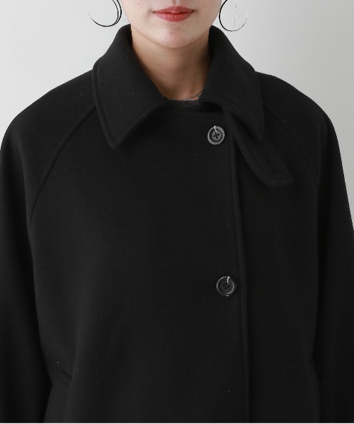 RAGEBLUE（レイジブルー）の「＜WOOLLYTEC/ウーリーテック＞スタンドカラーショートコート（ブルゾン・レディース・ブラウン/ブラック・FREE）」の19枚目の写真