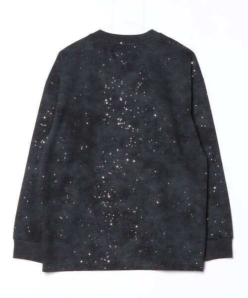 BENUSTA(ベヌスタ)の「A'GEM/9 × .kom 『BENUSTA /ベヌスタ』Metal Detail Rhinestone Long Sleeve Tee /メタルパーツラインストーンロングスリーブカットソー(Tシャツ/カットソー・メンズ・ベージュ/ブラック・L/XL)」の5枚目の写真
