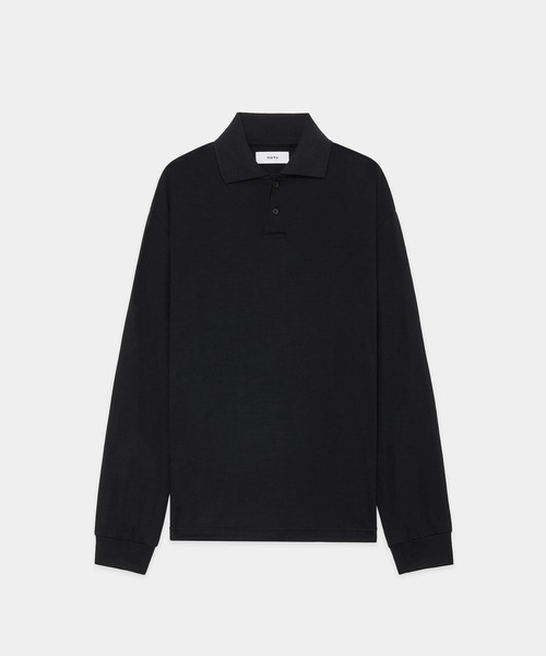 markaware/marka】ウォッシャブルウール天竺 / 2ボタンポロL/S Tee