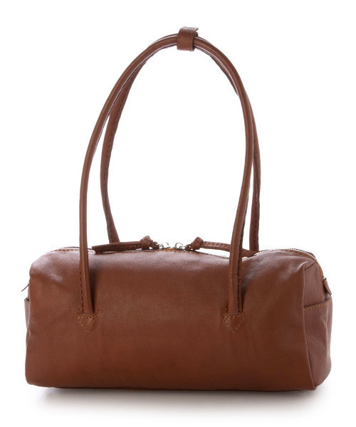 perche（ペルケ）の「ペルケ perche / ソフトレザーワイドボストントート（トートバッグ・レディース・ブラウン/グリーン/シルバー/ブラック・FREE）」の2枚目の写真