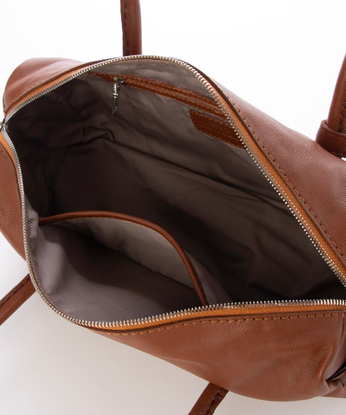 perche（ペルケ）の「ペルケ perche / ソフトレザーワイドボストントート（トートバッグ・レディース・ブラウン/グリーン/シルバー/ブラック・FREE）」の13枚目の写真