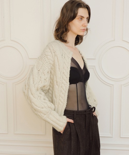 EMOELLE】ケーブルボレロカーディガン（カーディガン/ボレロ）｜ADAM