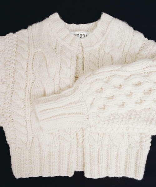 ADAM ET ROPE'（アダムエロペ）の「【EMOELLE】ケーブルボレロカーディガン（カーディガン/ボレロ・レディース・キナリ・FREE）」の8枚目の写真