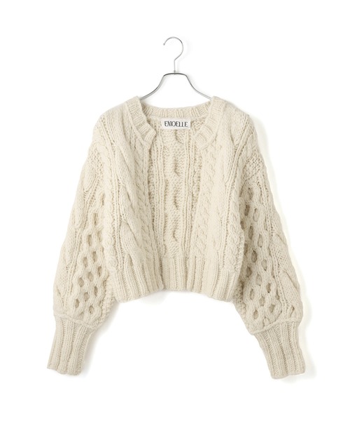 ADAM ET ROPE'（アダムエロペ）の「【EMOELLE】ケーブルボレロカーディガン（カーディガン/ボレロ・レディース・キナリ・FREE）」の15枚目の写真