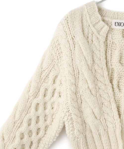 ADAM ET ROPE'（アダムエロペ）の「【EMOELLE】ケーブルボレロカーディガン（カーディガン/ボレロ・レディース・キナリ・FREE）」の14枚目の写真