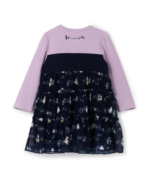 KP（ケーピー）の「音符柄シフォン ティアードワンピース（ワンピース・キッズ・アイボリー/ネイビー・90cm/100cm/110cm/120cm/130cm）」の16枚目の写真