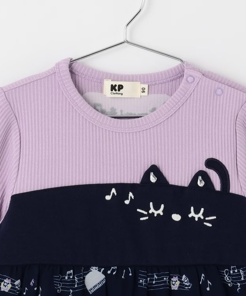 KP（ケーピー）の「音符柄シフォン ティアードワンピース（ワンピース・キッズ・アイボリー/ネイビー・90cm/100cm/110cm/120cm/130cm）」の15枚目の写真