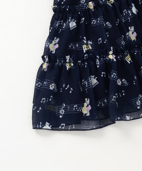 KP（ケーピー）の「音符柄シフォン ティアードワンピース（ワンピース・キッズ・アイボリー/ネイビー・90cm/100cm/110cm/120cm/130cm）」の12枚目の写真