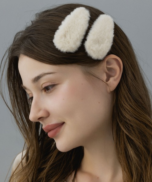 LA MUE】ファーヘアピン 2個セット（ヘアピン）｜LA MUe（ラミュー）の