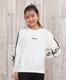 PINKHUNT（ピンクハント）の「PINKHUNT ピンクハント 袖リボンライントレーナー 1143K（スウェット・キッズ）」