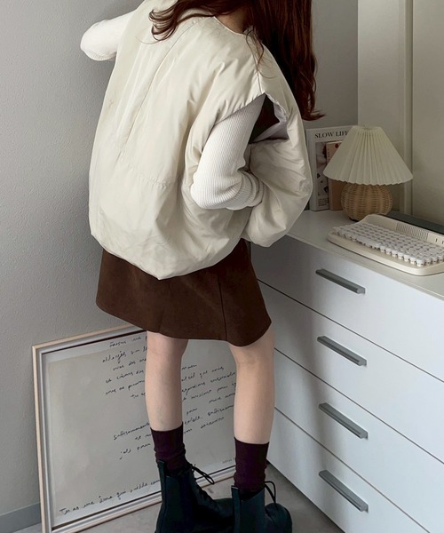 merrylatte(メリーラテ)の「エッグマットダウンベスト【NOUA】(ダウンベスト・レディース・ホワイト・FREE)」の4枚目の写真