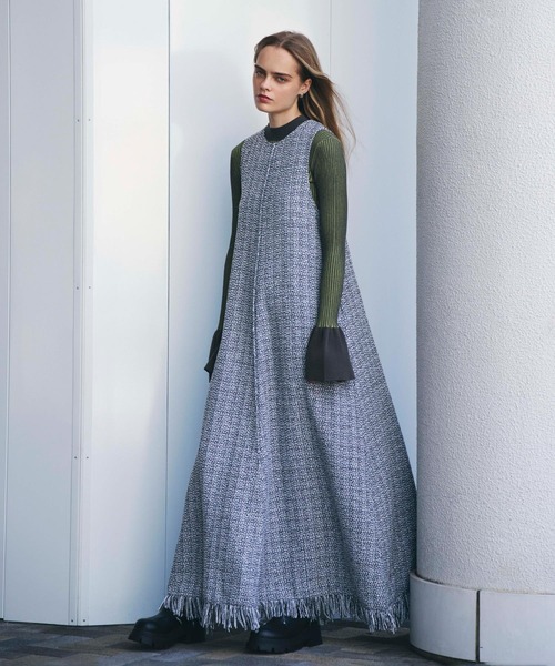 AKTE（アクテ）の「ダブルカラーフレアスリーブニットプルオーバー（ニット/セーター・レディース・ピンク系/グリーン系・FREE）」の21枚目の写真