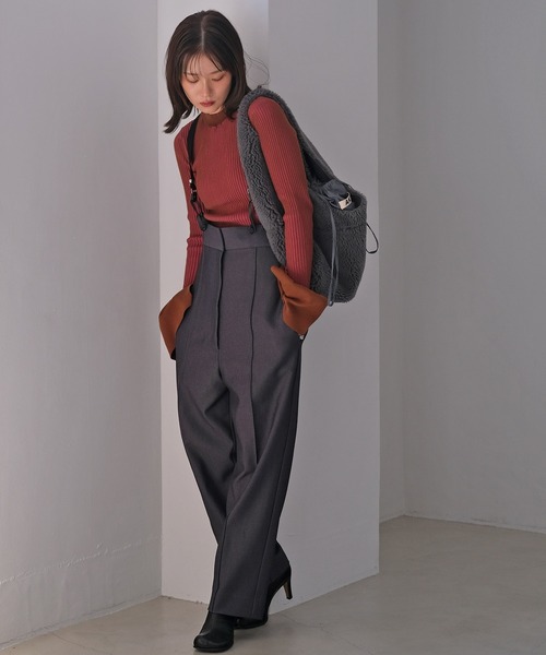 AKTE（アクテ）の「ダブルカラーフレアスリーブニットプルオーバー（ニット/セーター・レディース・ピンク系/グリーン系・FREE）」の15枚目の写真