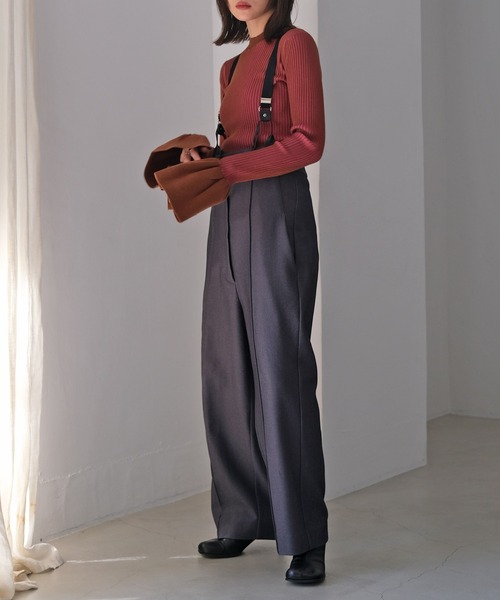 AKTE（アクテ）の「ダブルカラーフレアスリーブニットプルオーバー（ニット/セーター・レディース・ピンク系/グリーン系・FREE）」の19枚目の写真