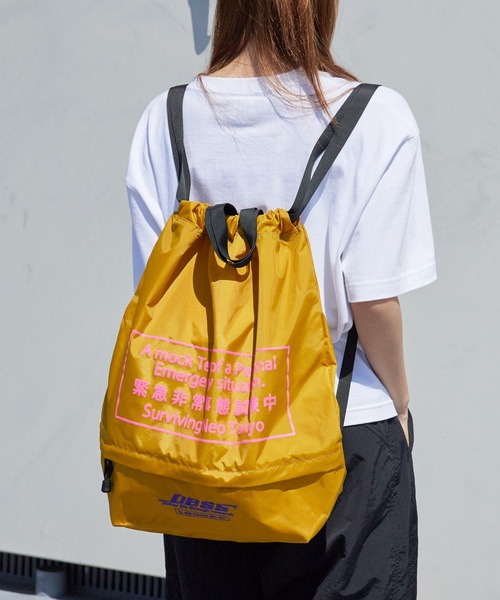 DIET BUTCHER SLIM SKIN(ダイエットブッチャースリムスキン)の「DIET BUTCHER SLIM SKIN/ダイエットブッチャースリムスキン NEO TOKYO EMERGENCY 2WAYナップサック(バックパック/リュック・メンズ・ネイビー/グリーン/ブラック/ブルー/グレー/スモークグレー/グレー系その他/マスタード・FREE)」の8枚目の写真