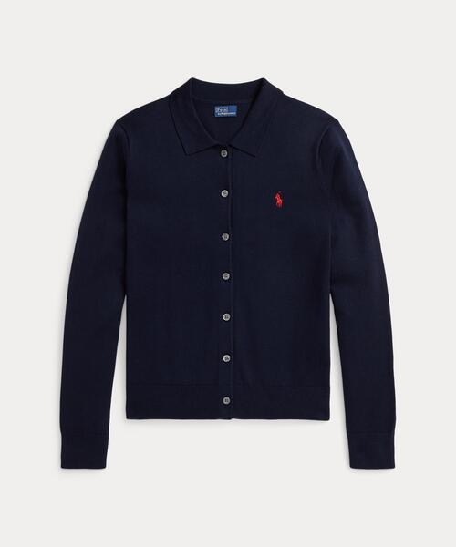 POLO RALPH LAUREN(ポロラルフローレン)：カーディガン コットン Vネック カーディガン（カーディガン/ボレロ）｜POLO
