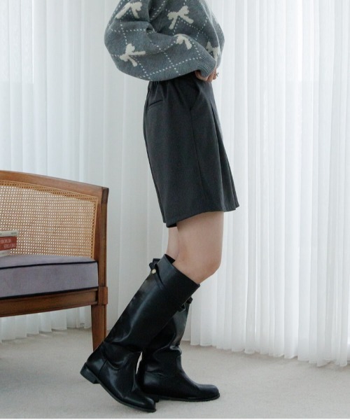 flower（フラワー）の「フェミニンハーフパンツ（その他パンツ・レディース・グレー/ブラウン・FREE）」の3枚目の写真