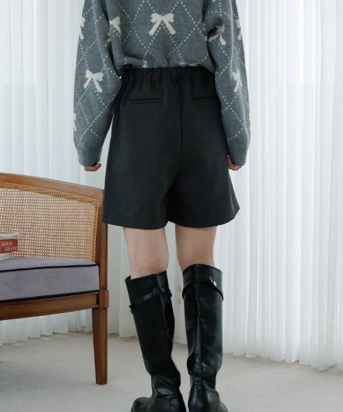 flower（フラワー）の「フェミニンハーフパンツ（その他パンツ・レディース・グレー/ブラウン・FREE）」の4枚目の写真