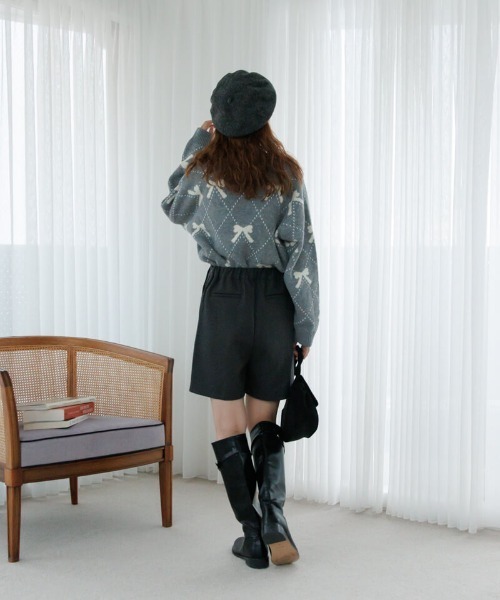 flower（フラワー）の「フェミニンハーフパンツ（その他パンツ・レディース・グレー/ブラウン・FREE）」の7枚目の写真