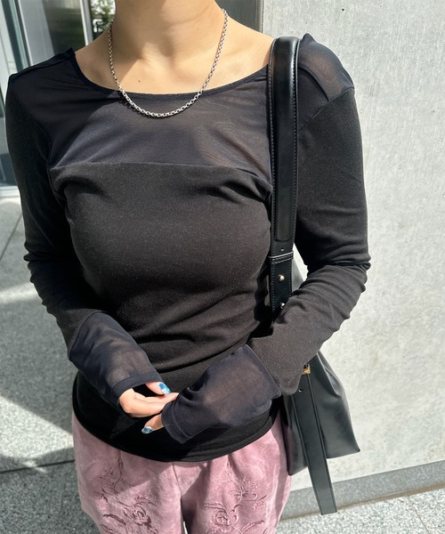 Mizuno×Ameri SHEER DOCKING LONG SLEEVE（Tシャツ/カットソー