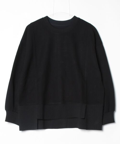 HARUYAMA(ハルヤマ)の「【WEB限定】圧縮起毛サイド切替プルオーバー FURRY(Tシャツ/カットソー・レディース・ブラック/ブラウン/グレー/オフホワイト・F)」の2枚目の写真