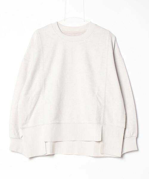 HARUYAMA(ハルヤマ)の「【WEB限定】圧縮起毛サイド切替プルオーバー FURRY(Tシャツ/カットソー・レディース・ブラック/ブラウン/グレー/オフホワイト・F)」の14枚目の写真